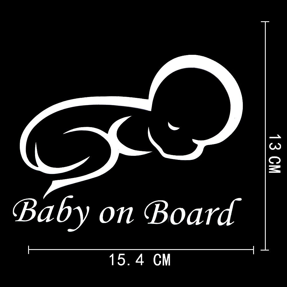 15.4CM*13CM Window Decoration Please Careful Newborn Baby on Board Vin